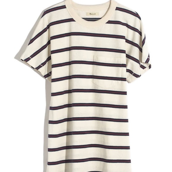 Madewell tomboy stripe pocket t-shirt dress XS - Picture 2 of 8